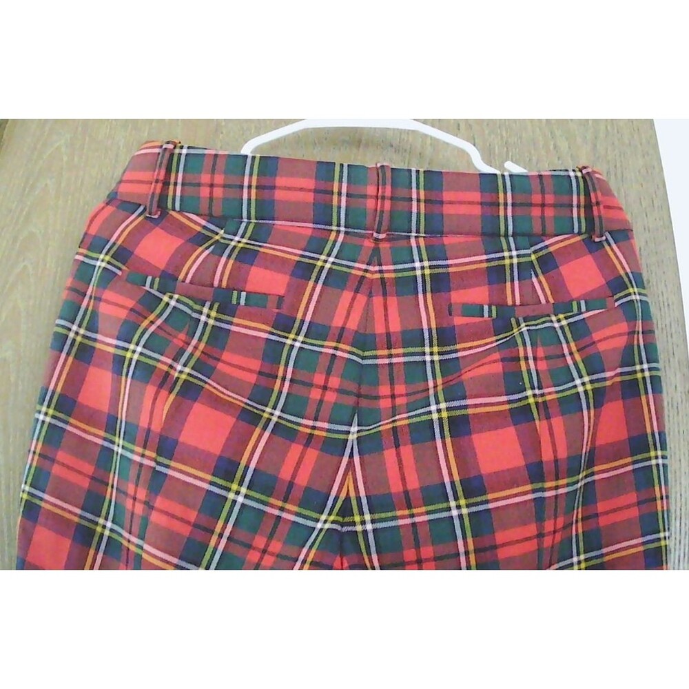 NEW WOMEN'S J CREW CAMERON SLIM CROP PANTS IN TARTAN TWO WAY STRETCH PLAID 8P - Picture 4 of 5